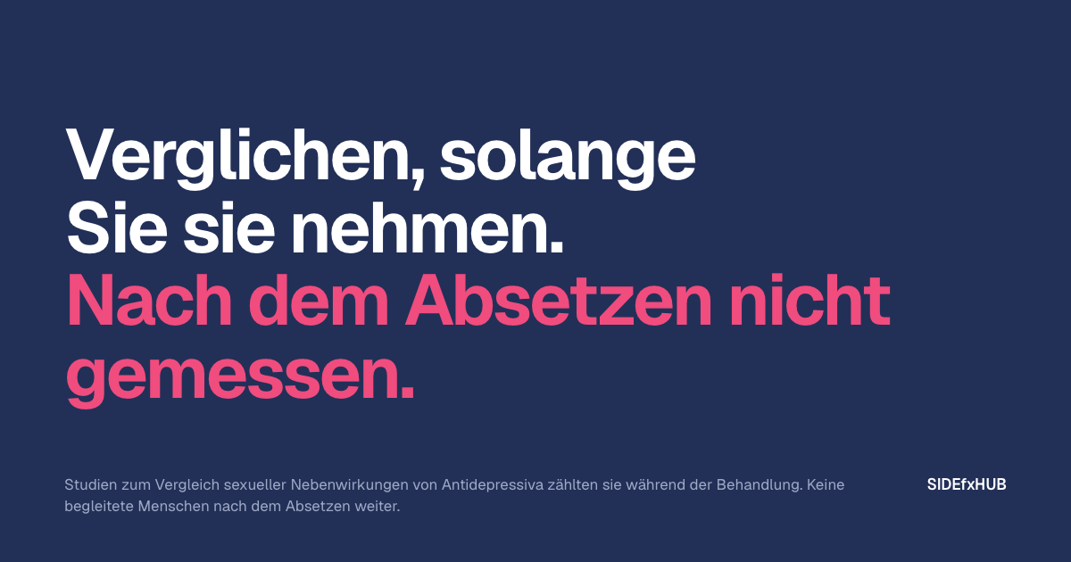 Antidepressiva mit weniger sexuellen Nebenwirkungen?