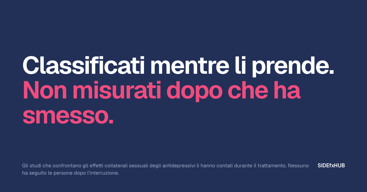 Antidepressivi con meno effetti collaterali sessuali?