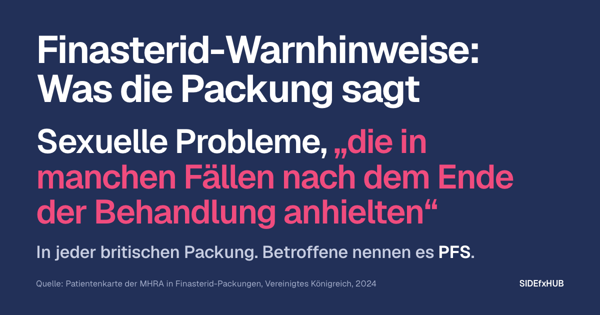 Finasterid-Warnhinweise: Was die Packung sagt