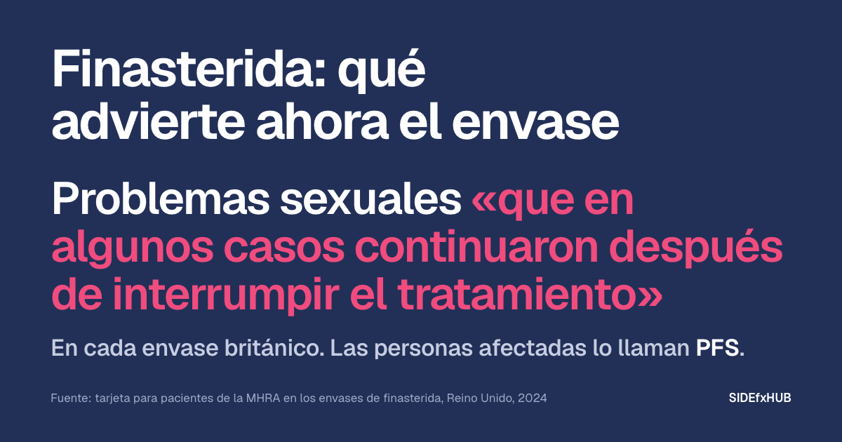 Finasterida: qué advierte ahora el envase