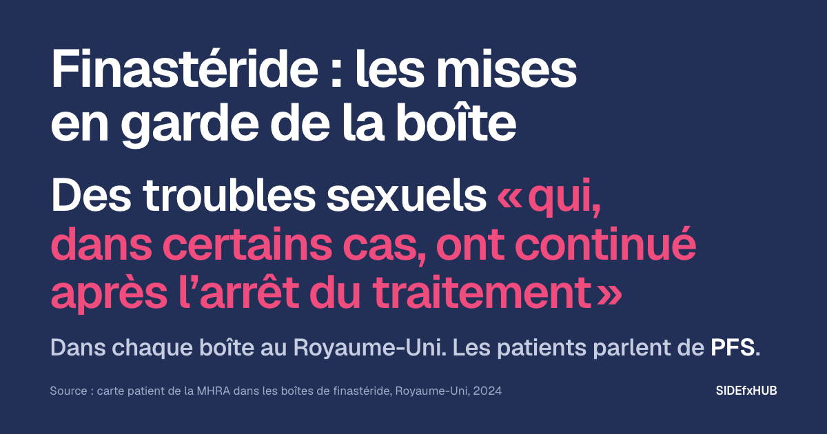 Finastéride : les mises en garde de la boîte