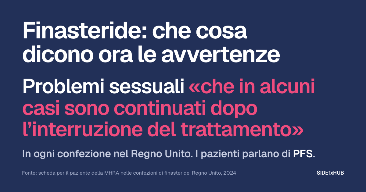 Finasteride: che cosa dicono ora le avvertenze