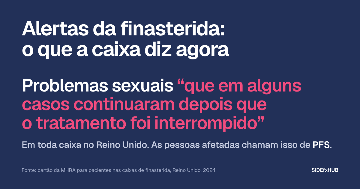 Alertas da finasterida: o que a caixa diz agora