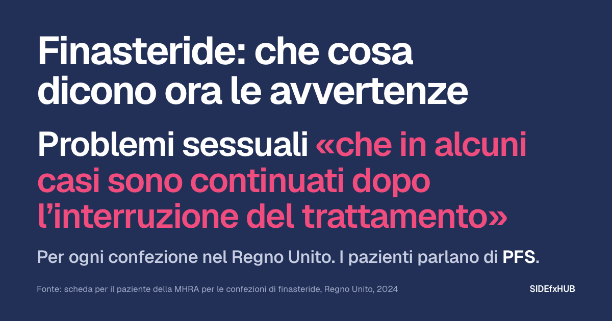 Finasteride: che cosa dicono ora le avvertenze