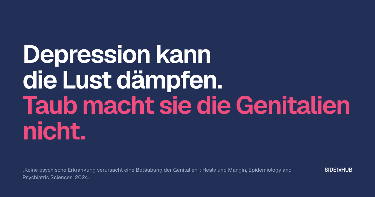 Taubheitsgefühl im Genitalbereich nach Antidepressiva