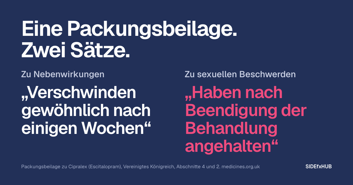 Escitalopram (Cipralex, Lexapro): sexuelle Nebenwirkungen