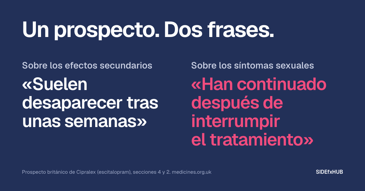Escitalopram (Cipralex): efectos secundarios sexuales