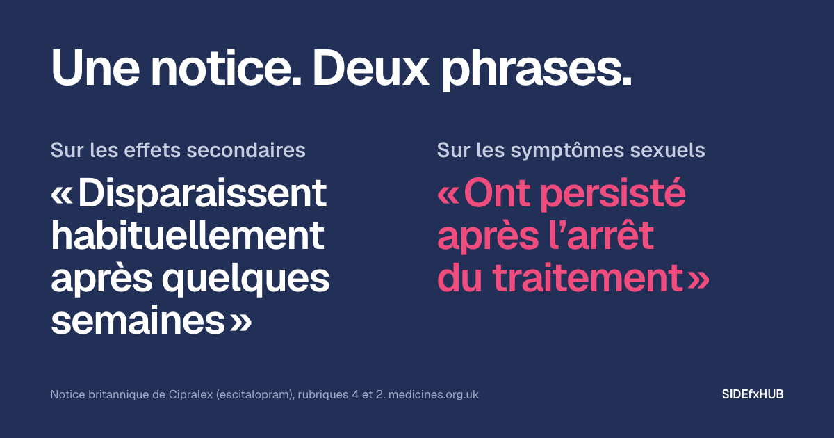 Escitalopram (Seroplex) : effets secondaires sexuels