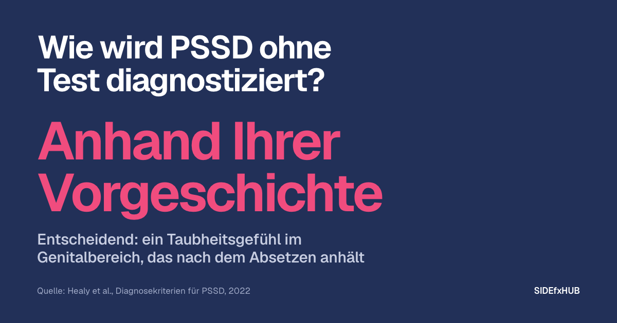 Wie wird PSSD ohne Test diagnostiziert?