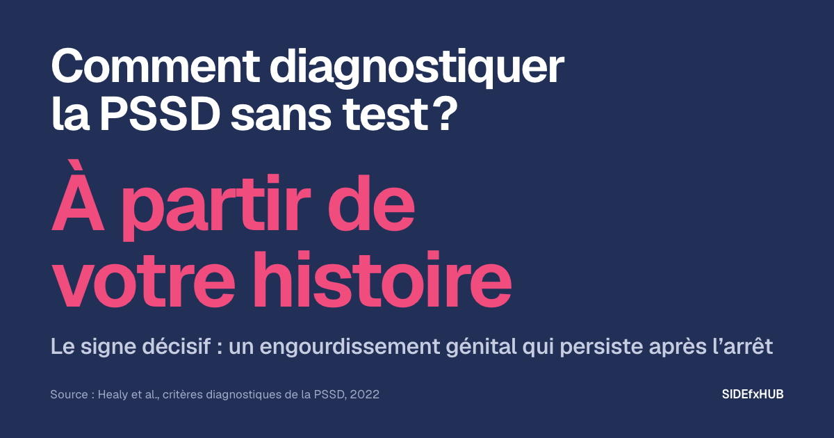 Comment diagnostiquer la PSSD sans test ?