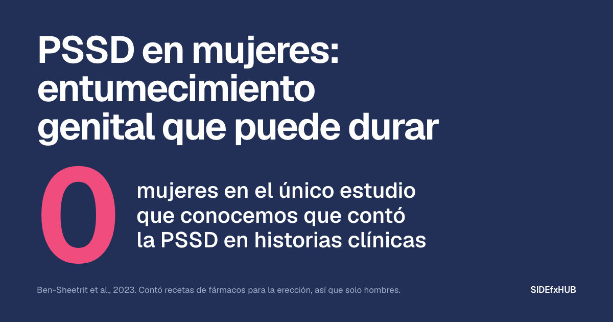 PSSD en mujeres: entumecimiento que puede durar