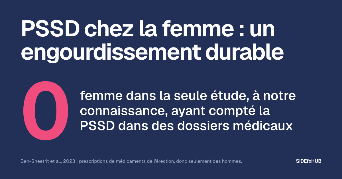 PSSD chez la femme : un engourdissement durable