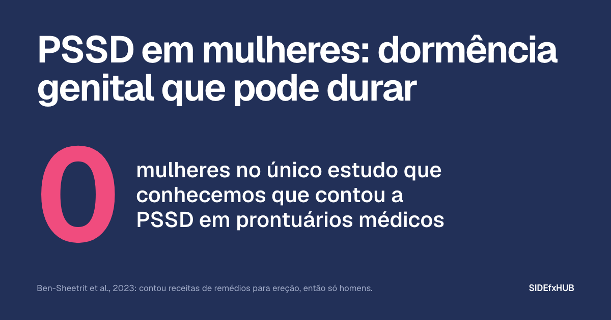 PSSD em mulheres: dormência que pode durar