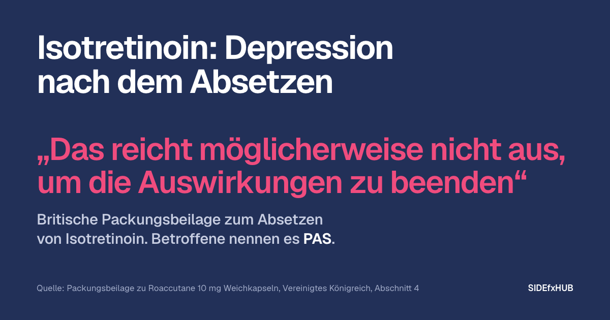 Isotretinoin: Depression nach dem Absetzen