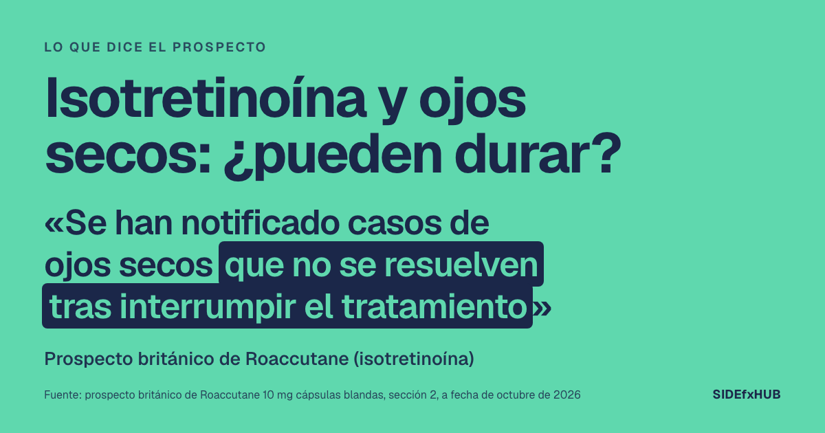 Isotretinoína y ojos secos: ¿pueden durar?