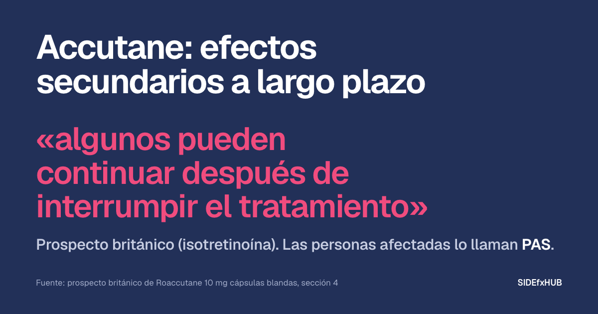 Accutane: efectos secundarios a largo plazo
