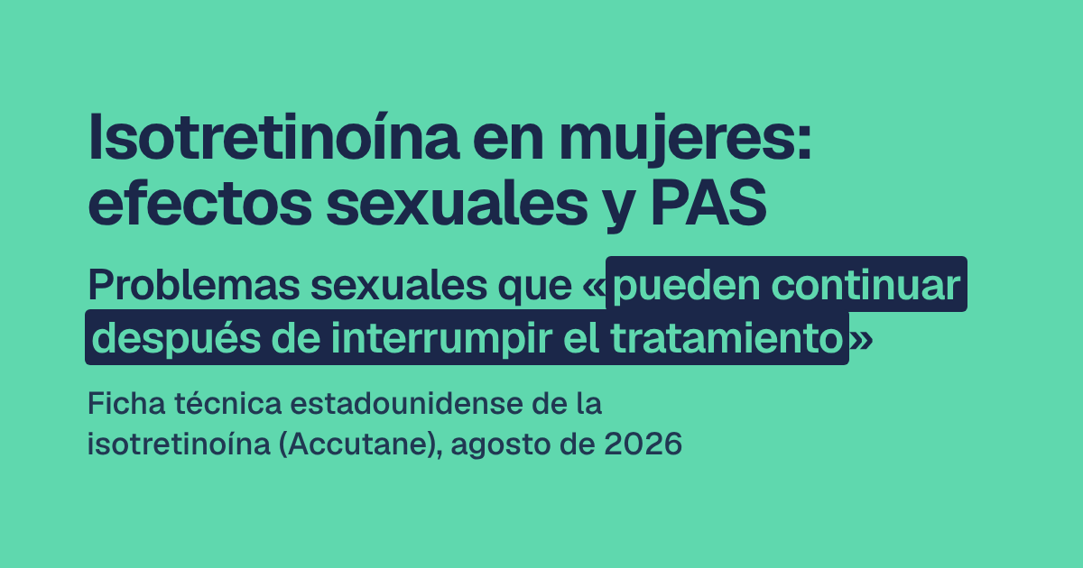 Isotretinoína: efectos sexuales en mujeres