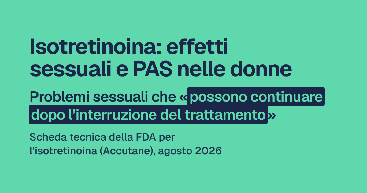Isotretinoina: effetti sessuali nelle donne