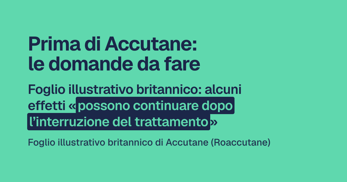 Prima di Accutane: le domande da fare