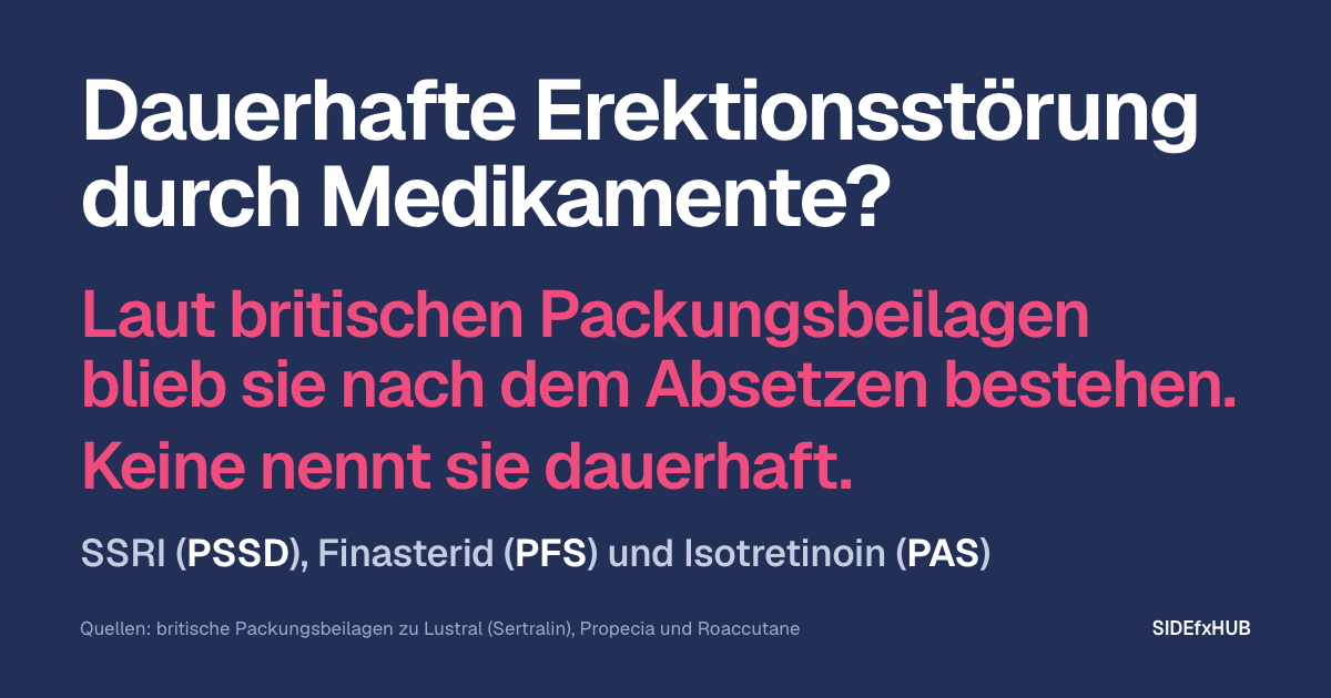Dauerhafte Erektionsstörung durch Medikamente?