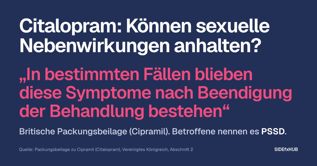 Citalopram-Nebenwirkungen: Können sie anhalten?