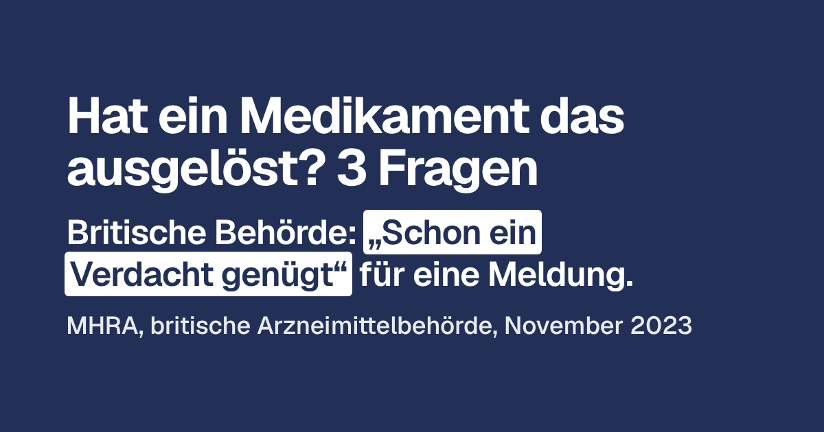 Hat ein Medikament das ausgelöst? 3 Fragen