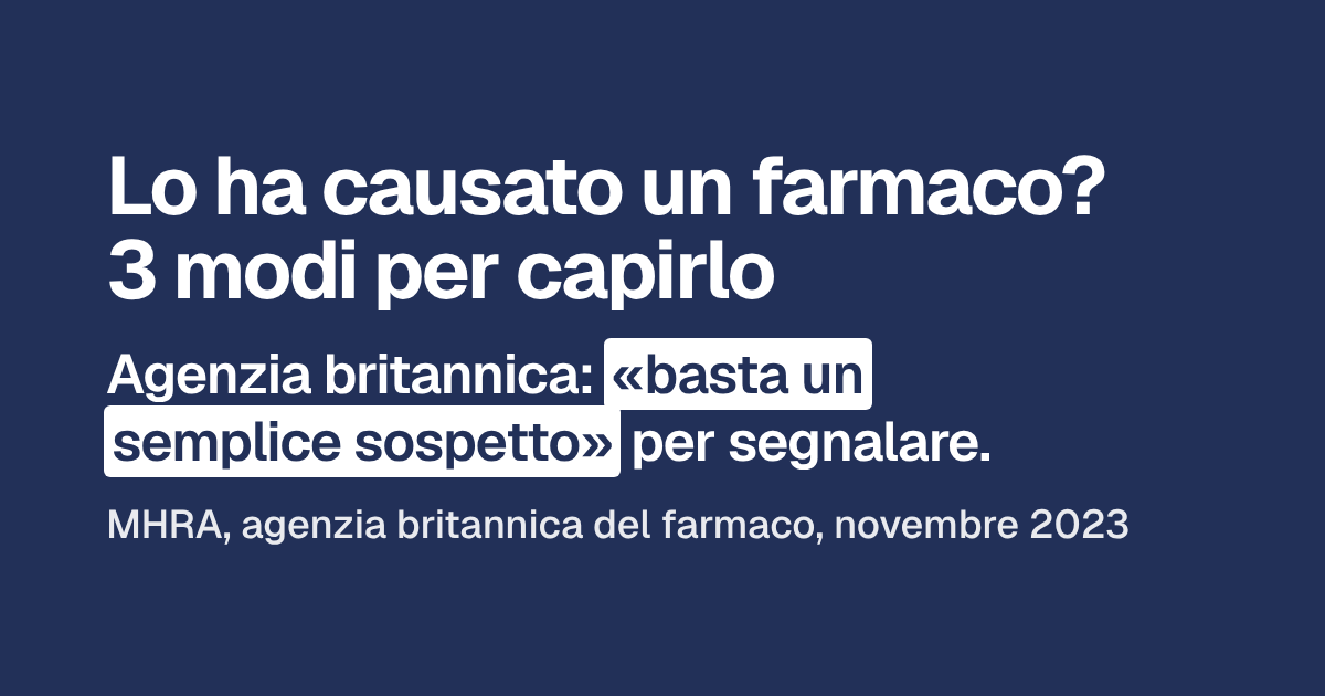 Lo ha causato un farmaco? 3 modi per capirlo