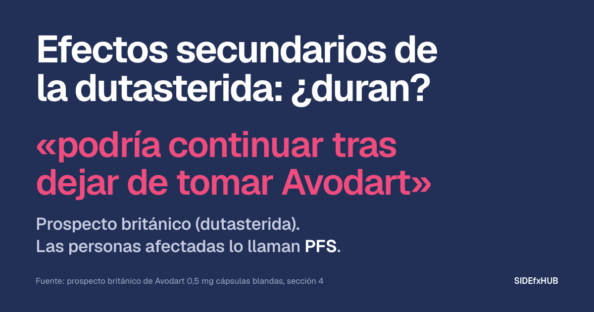Efectos secundarios de la dutasterida: ¿duran?