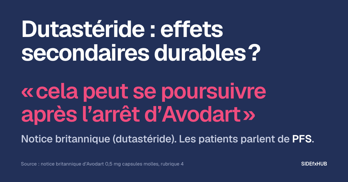 Dutastéride : effets secondaires durables ?