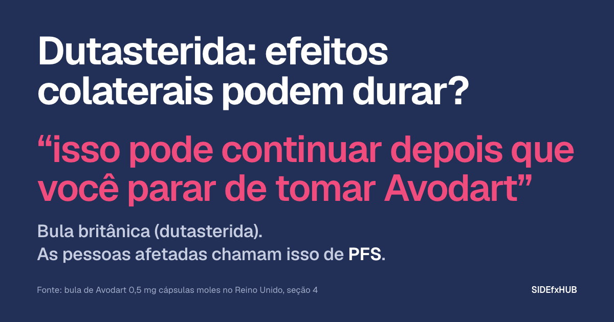 Dutasterida: efeitos colaterais podem durar?