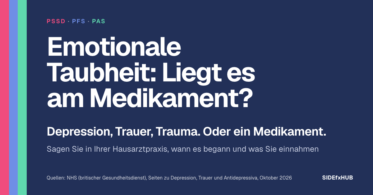 Emotionale Taubheit: Liegt es am Medikament?