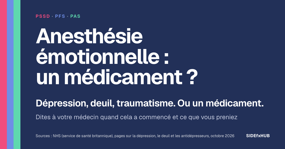 Anesthésie émotionnelle : un médicament ?