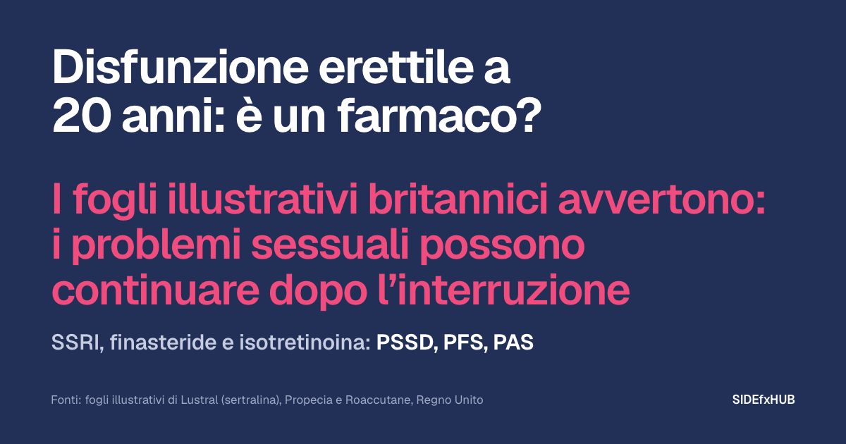 Disfunzione erettile a 20 anni: è un farmaco?