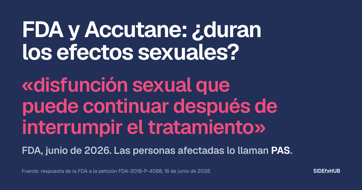 FDA y Accutane: ¿duran los efectos sexuales?
