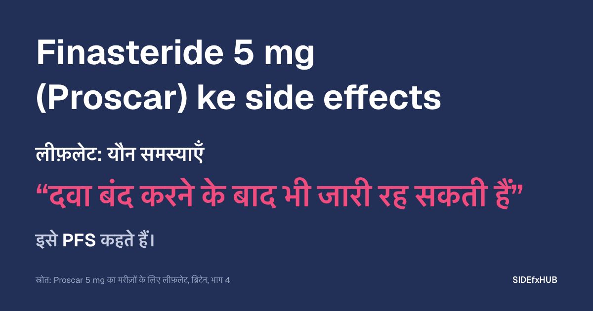 Finasteride 5 mg (Proscar) ke side effects