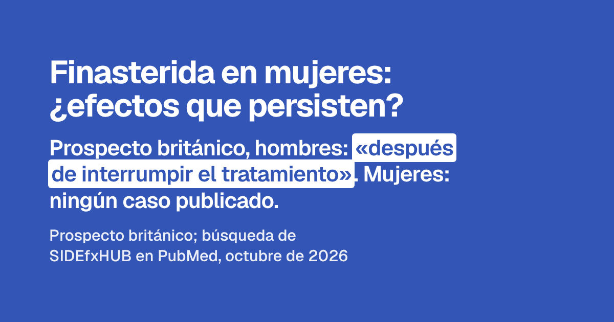 Finasterida en mujeres: ¿efectos que persisten?