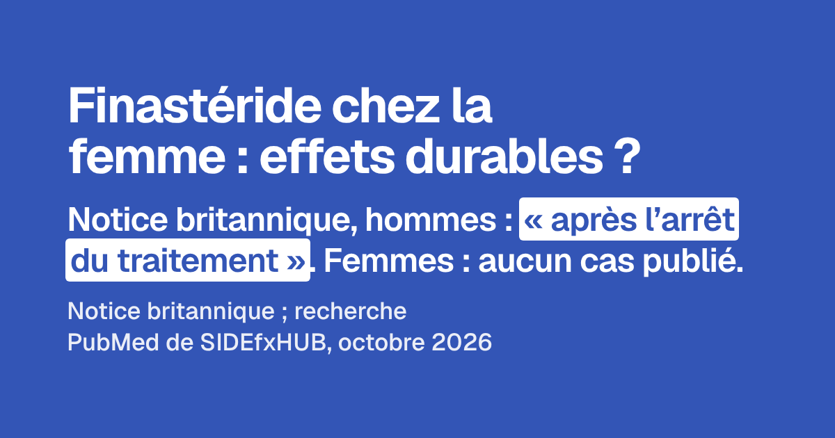 Finastéride chez la femme : effets durables ?
