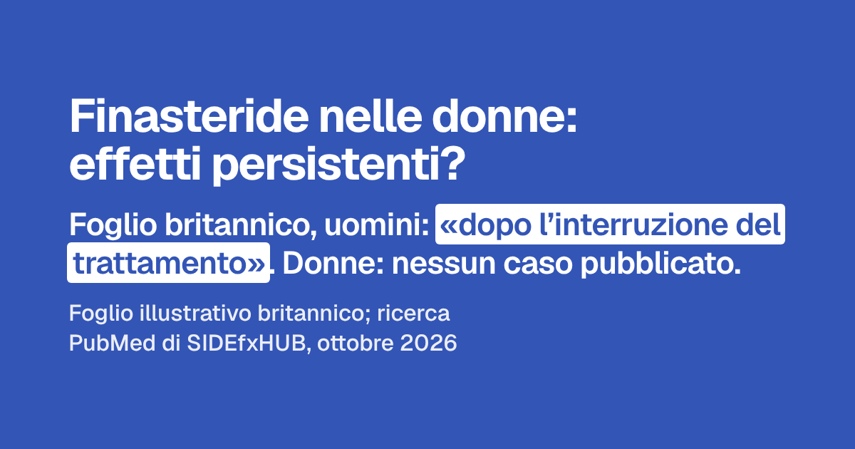 Finasteride nelle donne: effetti persistenti?