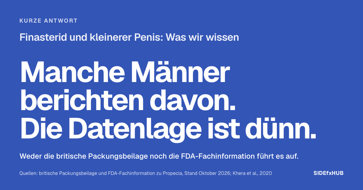 Finasterid und kleinerer Penis: Was wir wissen