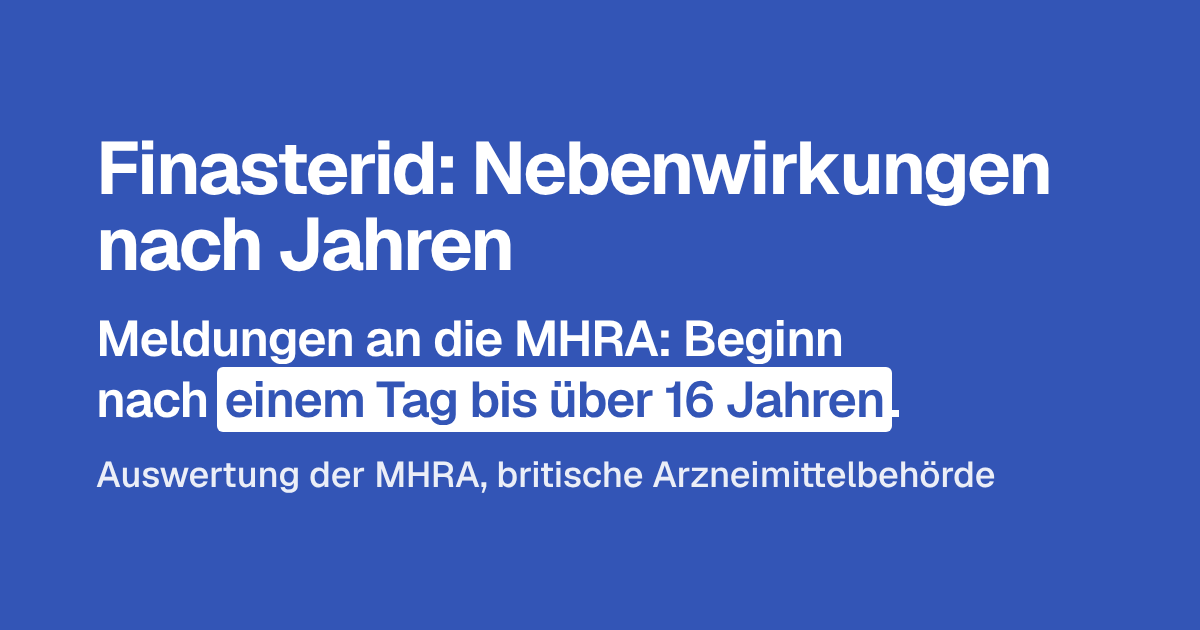 Finasterid: Nebenwirkungen nach Jahren