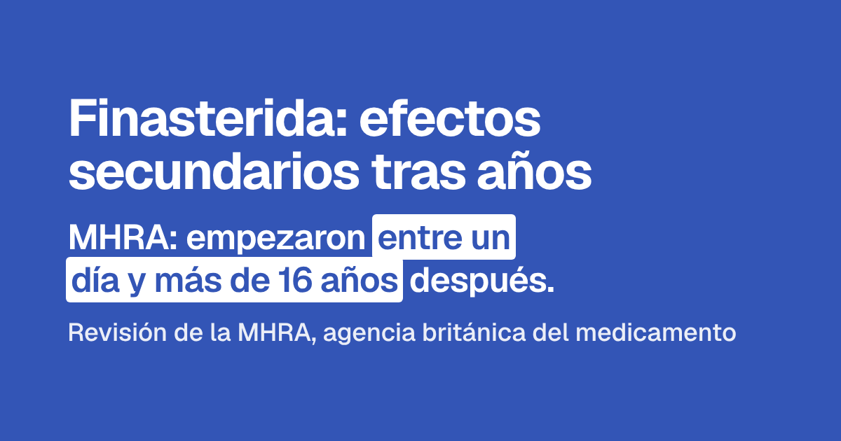 Finasterida: efectos secundarios tras años