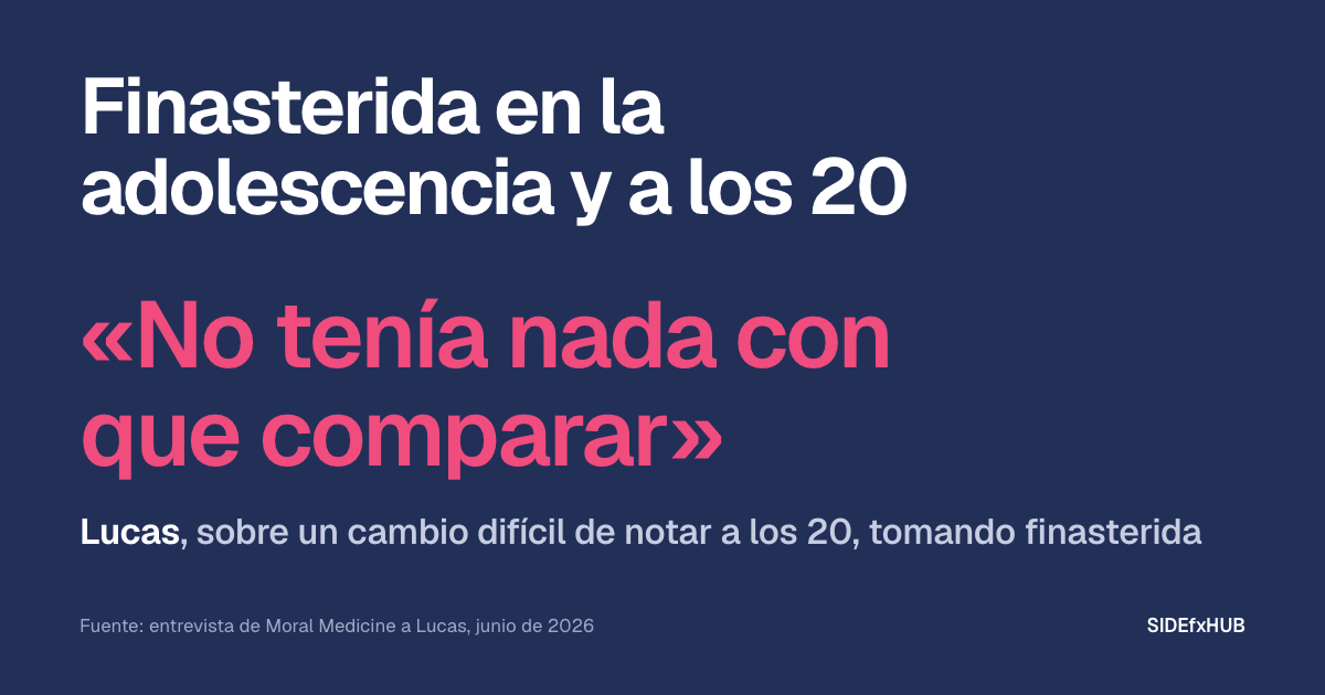Finasterida en la adolescencia y a los 20