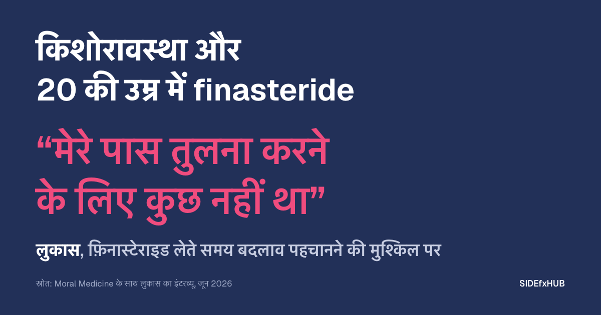 किशोरावस्था और 20 की उम्र में finasteride