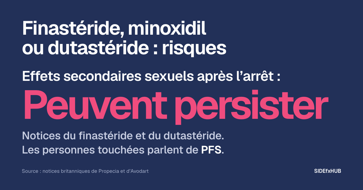 Finastéride, minoxidil ou dutastéride : risques