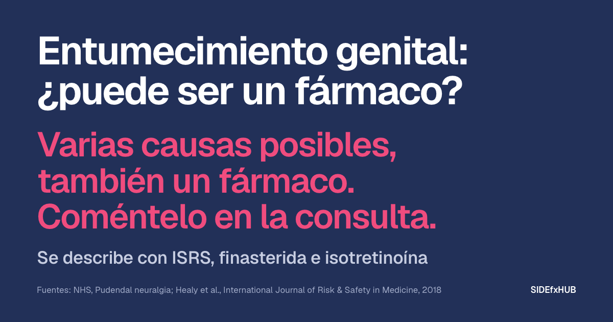Entumecimiento genital: ¿puede ser un fármaco?