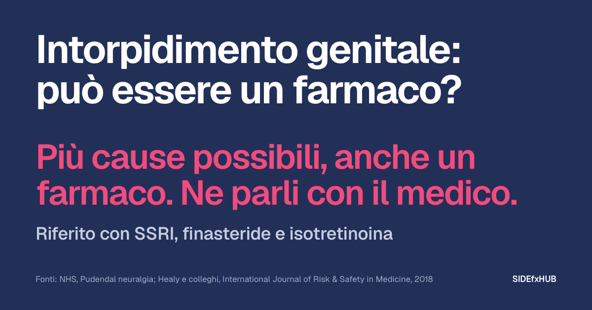 Intorpidimento genitale: può essere un farmaco?