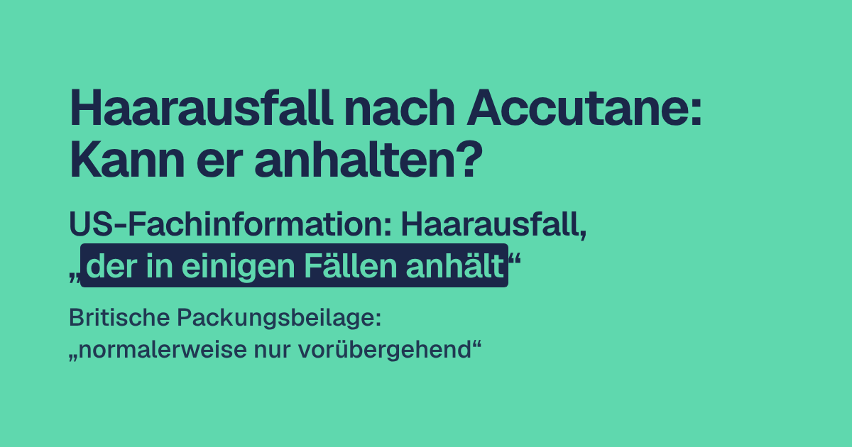 Haarausfall nach Accutane: Kann er anhalten?