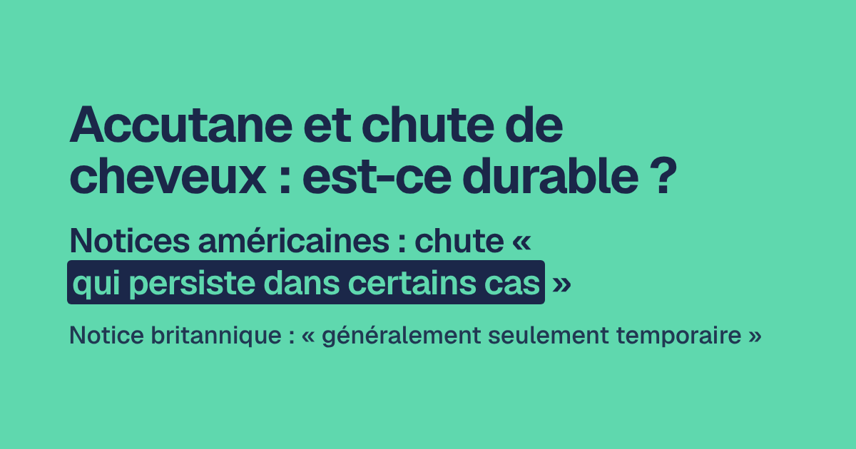 Accutane et chute de cheveux : est-ce durable ?