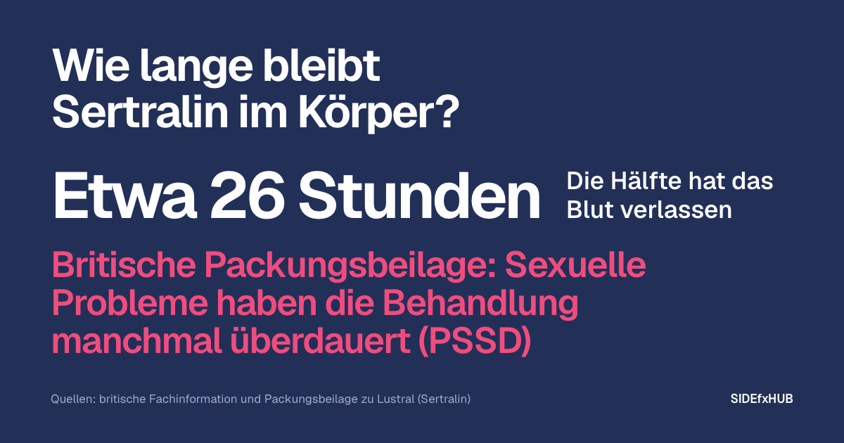 Wie lange bleibt Sertralin im Körper?