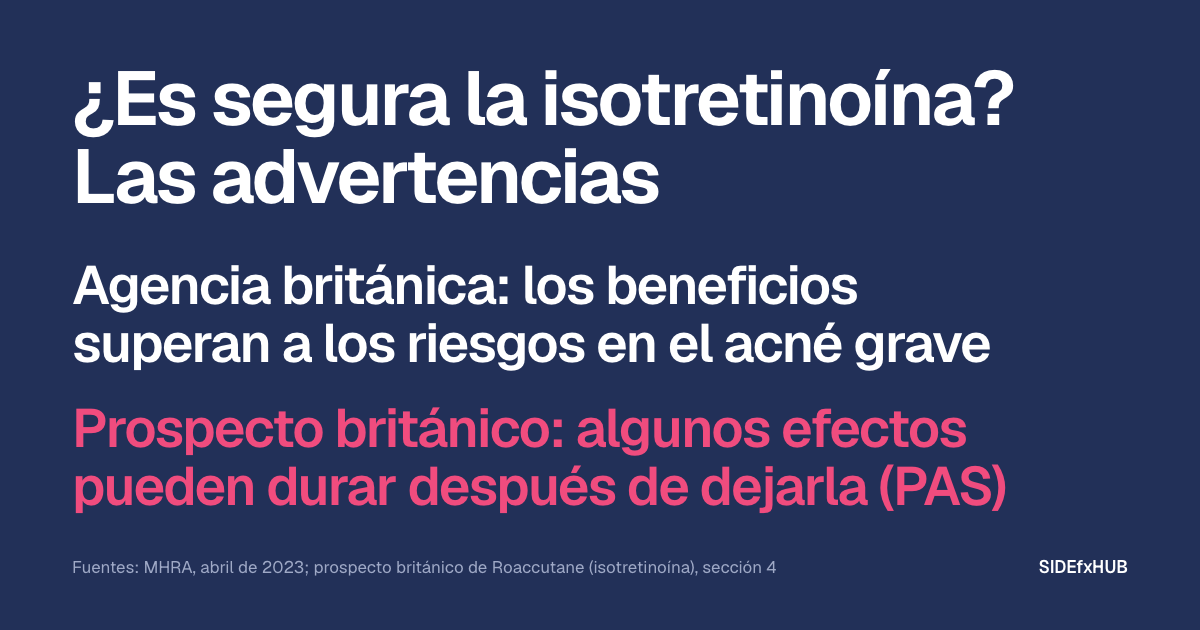 ¿Es segura la isotretinoína? Las advertencias